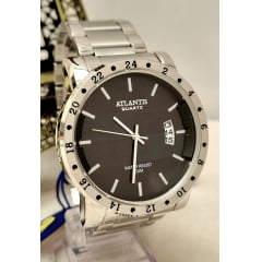 Relógio Masculino Prata Atlantis G3242