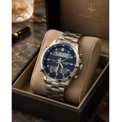 Relógio Prata Altantis G8059B