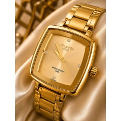 Relógio Quadrado Feminino Atlantis Gold 3503C