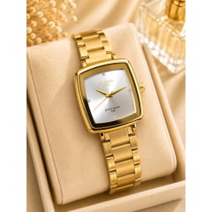 Relógio Quadrado Feminino Atlantis Gold 3503B