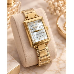 Relógio Quadrado Feminino Atlantis Gold W3491 Relógio Quadrado Feminino Atlantis Gold W3491