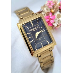 Relógio Quadrado Feminino Atlantis Gold W34914
