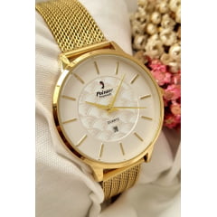 Relógio Feminino Dourado Pointer D157L