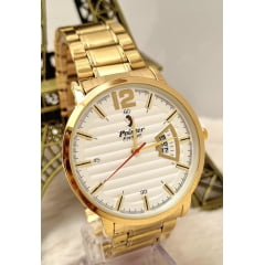 Relógio Masculino Dourado Pointer D5413