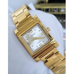 Relógio Banhado a Ouro Skmei Quadrado 1386