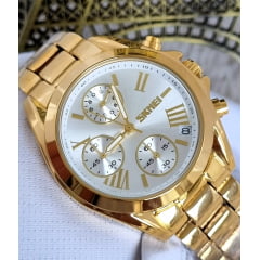 Relógio Feminino Banhado a Ouro Skmei Relógio Feminino Banhado a Ouro Skmei