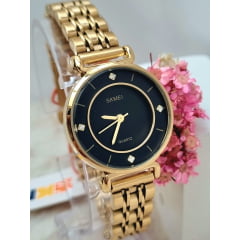 Relógio Feminino Dourado SKMEI 13301