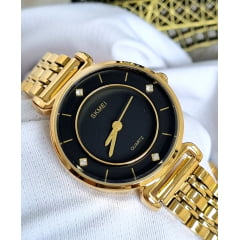 Relógio Feminino Dourado SKMEI 13301 Relógio Feminino Dourado SKMEI 13301