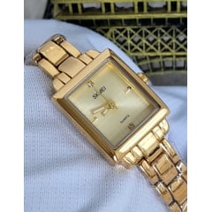 Relógio Feminino Dourado SKMEI 1407 Relógio Feminino Dourado SKMEI 1407