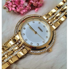 Relógio Feminino Dourado SKMEI 1979