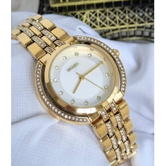 Relógio Feminino Dourado SKMEI 1979 Relógio Feminino Dourado SKMEI 1979