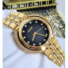 Relógio Feminino Dourado SKMEI 1979P Relógio Feminino Dourado SKMEI 1979P