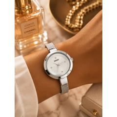 Relógio Feminino Prata SKMEI 1390 Relógio Feminino Prata SKMEI 1390