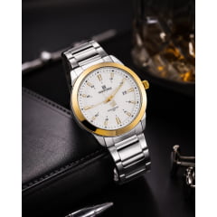 Relógio Masculino Branco Naviforce 8029 