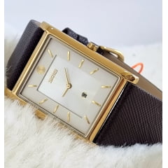 Relógio Masculino Couro Skmei 9256 Prata