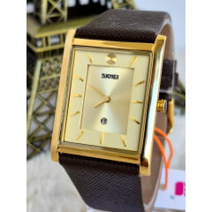 Relógio Masculino Couro Skmei 9256DM Relógio Masculino Couro Skmei 9256DM