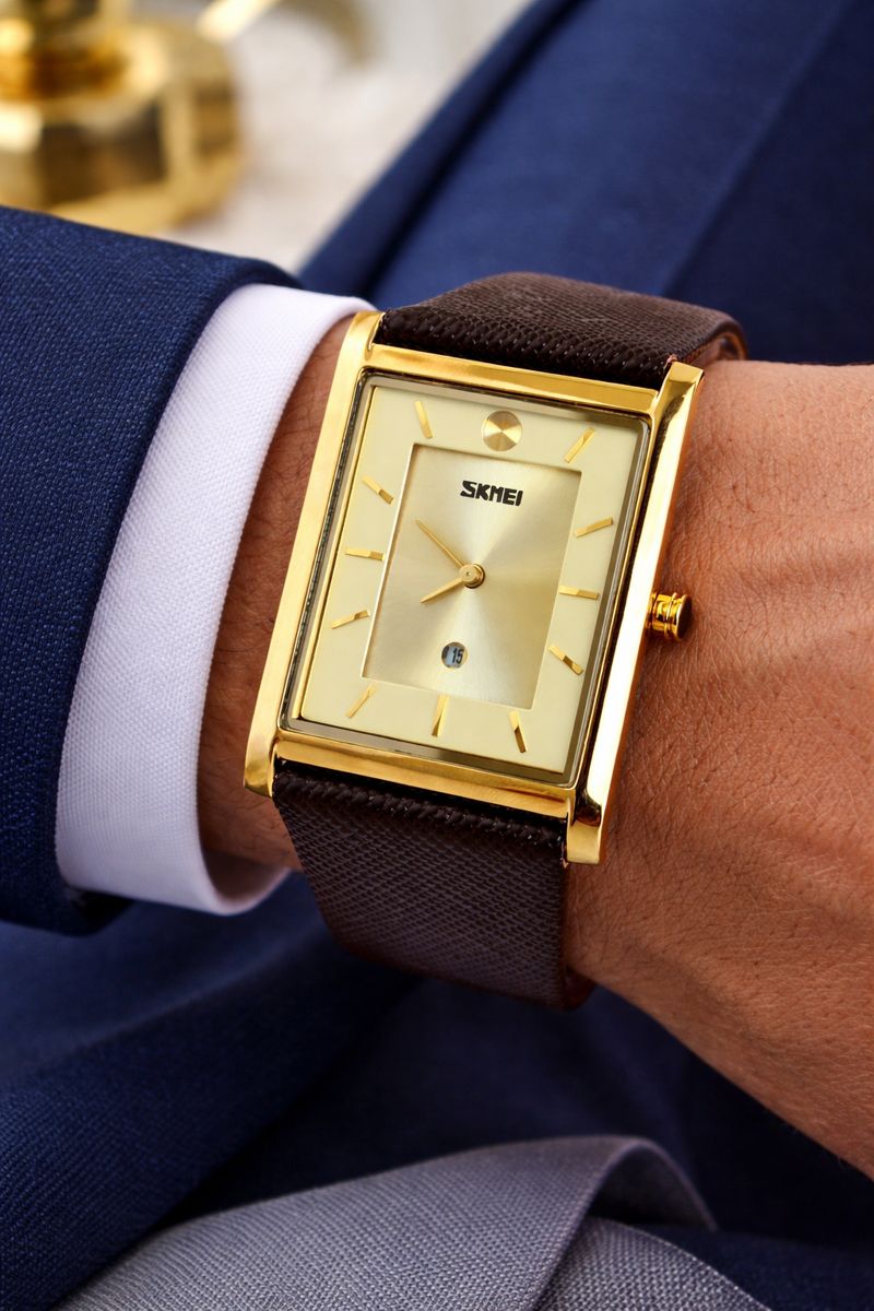 Relógio Masculino Couro Skmei 9256DM Relógio Masculino Couro Skmei 9256DM