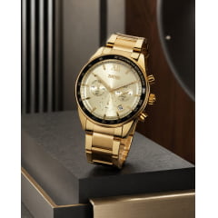 Relógio Masculino Cronógrafo Dourado 9096ku2