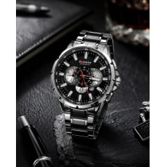 Relógio Masculino Curren Prata 8363