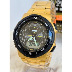 Relógio Masculino Dourado SKMEI 13702 Relógio Masculino Dourado SKMEI 13702