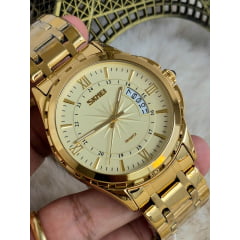 Relógio Masculino SKMEI Banhado a Ouro 9069D