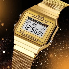Relógio Unissex Digital SKMEI Dourado SK40009
