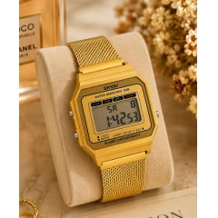 Relógio Unissex Digital SKMEI Dourado SK40009