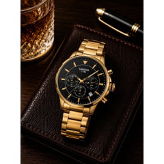 Relólgio Curren Masculino Dourado NI2630C