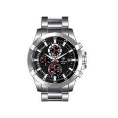 Relógio Masculino Prata em Aço Inox Cronógrafo Tuguir TGI37035