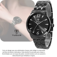 Relógio no Atacado Feminino Tuguir Preto TG35006