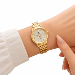 Relógio Feminino Dourado Tuguir TG30435 Relógio Feminino Dourado Tuguir TG30435