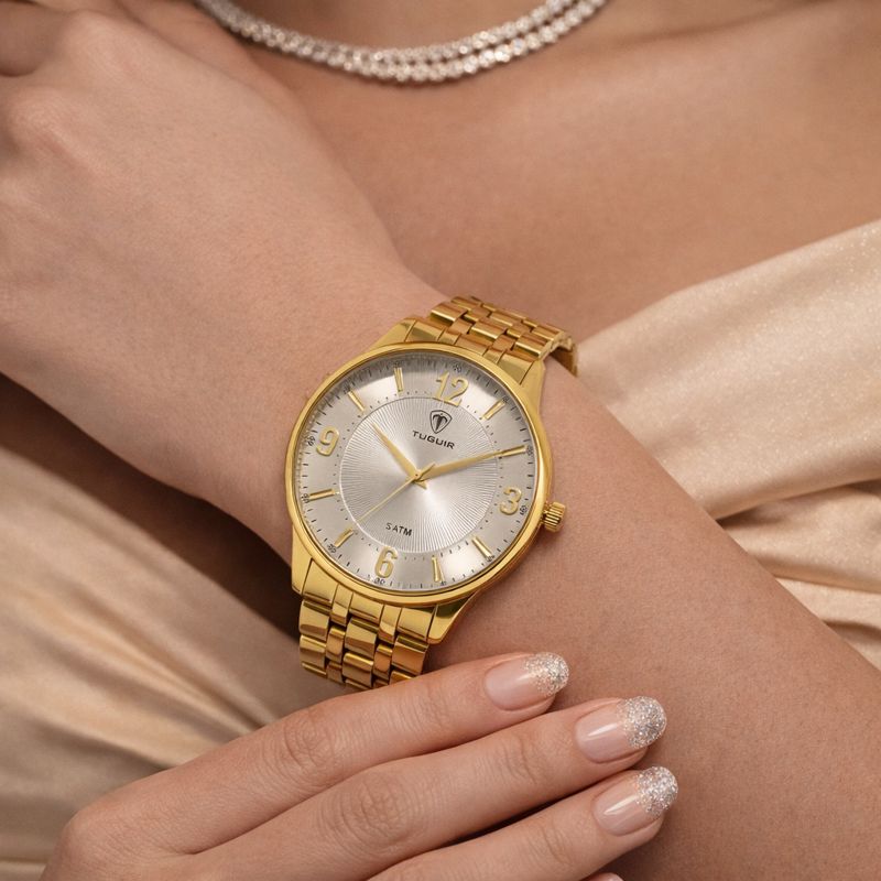 Relógio Banhado a ouro Masculino Tuguir no Atacado