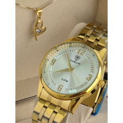 Relógio Feminino Dourado Tuguir TG35107