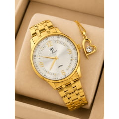 Relógio Feminino Dourado Tuguir TG35107
