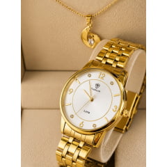 Relógio Feminino Dourado Tuguir TG35117
