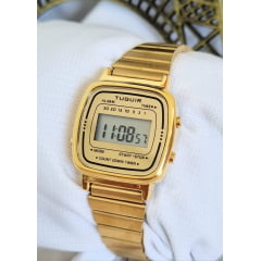 Relógio Feminino Tuguir Dourado Digital TG30309 Relógio Feminino Tuguir Dourado Digital TG30309