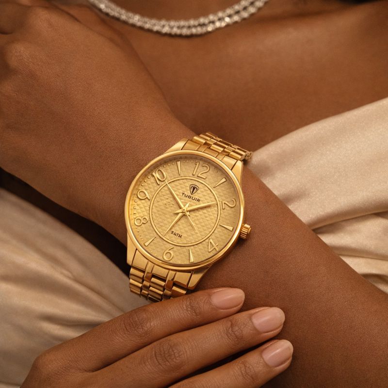Relógio Feminino Tuguir Dourado TG30424 Relógio Feminino Tuguir Dourado TG30424