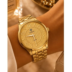 Relógio Feminino Tuguir Dourado TG30424