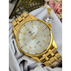 Relógio Feminino Tuguir Dourado TG35111