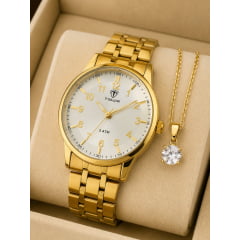 Relógio Feminino Tuguir Dourado TG35111 Relógio Feminino Tuguir Dourado TG35111