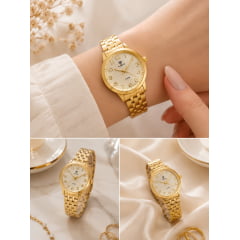 Relógio Feminino Tuguir Dourado TG30434 Relógio Feminino Tuguir Dourado TG30434