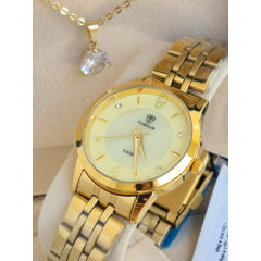 Relógio Feminino Tuguir Dourado TG35125 Relógio Feminino Tuguir Dourado TG35125