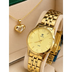 Relógio Feminino Tuguir Dourado TG35127 Relógio Feminino Tuguir Dourado TG35127