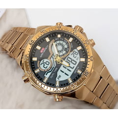 Relógio Masculino AnaDigi Dourado KT60008