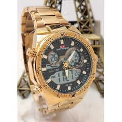 Relógio Masculino AnaDigi Dourado KT60008