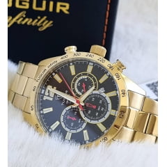 Relógio Masculino Cronógrafo em aço Inox Dourado