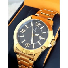 Relógio Masculino Dourado Todo em Aço TGI37080