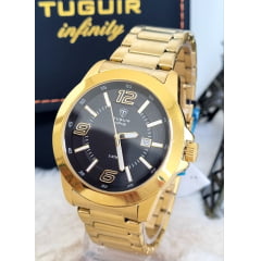 Relógio Masculino Dourado Todo em Aço TGI37080