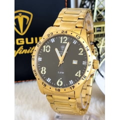 Relógio Masculino Dourado Todo em Aço TGI37102