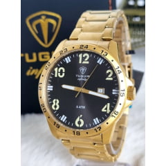 Relógio Masculino Dourado Todo em Aço TGI37102 Relógio Masculino Dourado Todo em Aço TGI37102